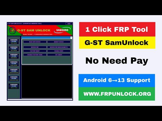 1 Click FRP Unlock Tool 2023 | Samsung FRP Tool 2023 | Samsung Android 11/12/13 Google Account Bypas