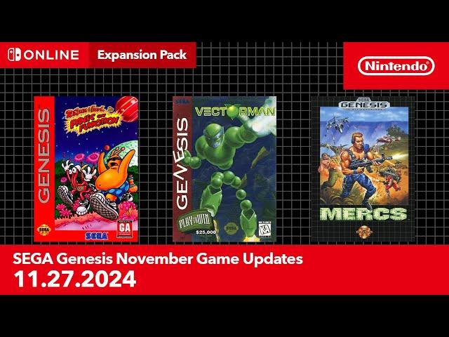 SEGA Genesis – November 2024 Game Update – Nintendo Switch Online + Expansion Pack