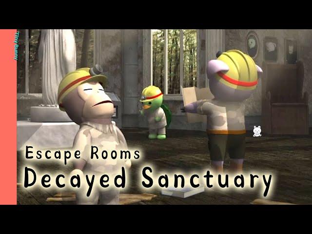 Escape Rooms Decayed Sanctuary Walkthrough (NAKAYUBI) | 脱出ゲーム