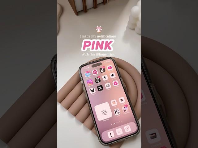 Here is a quick tutorial- How to make your iPhone notifications Pink  #iphonetips #tipsandtricks