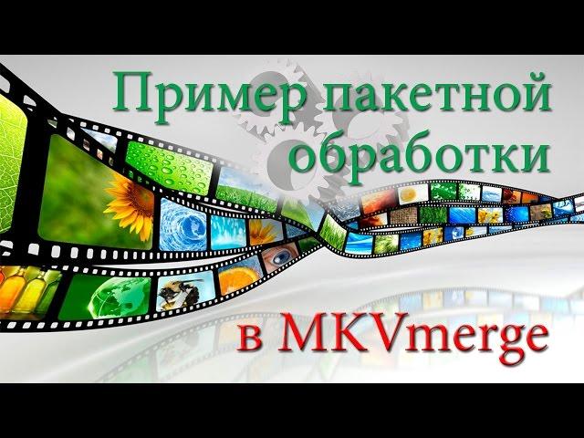 Пример пакетной обработки в программе mkvmerge