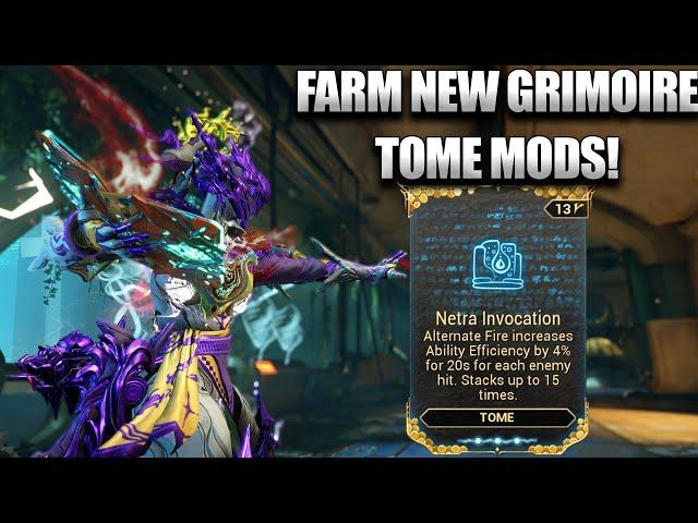 How To Farm Warframes New Grimoire And Tome Mods! Absolutely Broken!