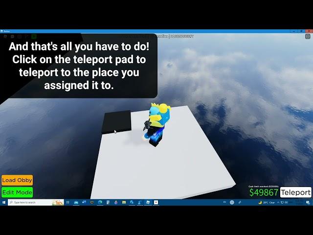 How to make click to teleport part - Roblox Obby Creator