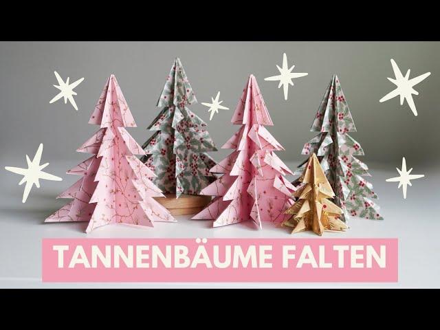 Tannenbaum basteln | Einfache Anleitung für Weihnachten | Origami falten