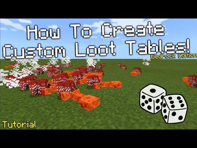 How To Create Custom Loot Tables On Minecraft Bedrock Edition (Tutorial)