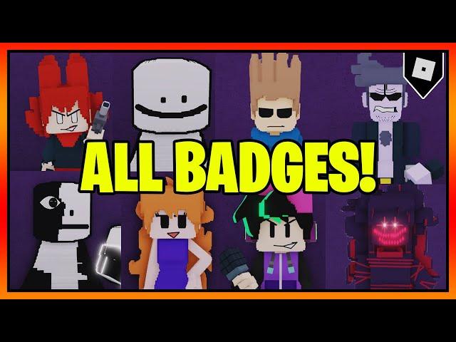 How to get ALL 25 BADGES in ANOTHER FRIDAY NIGHT FUNK RP || Roblox