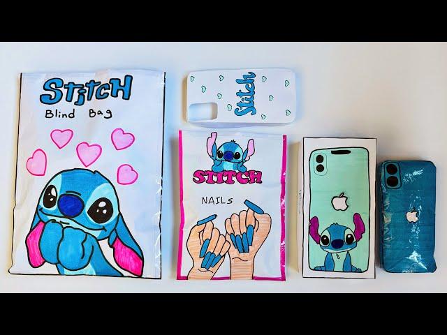 Stitch blind bag + unboxing paper iphone 16 ASMR