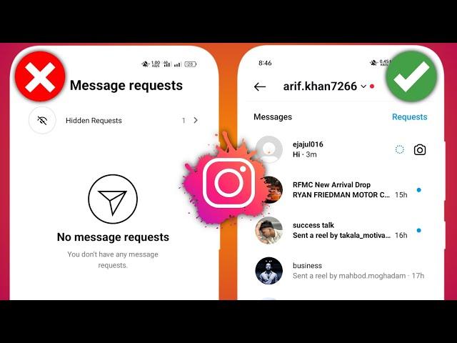 How to Fix Instagram Message Request Not Showing Problem | Instagram Message Request Problem Solve