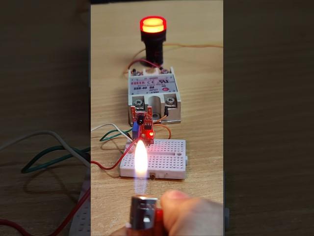 SSR With Flame Sensor Electronics Project #ssr #automation