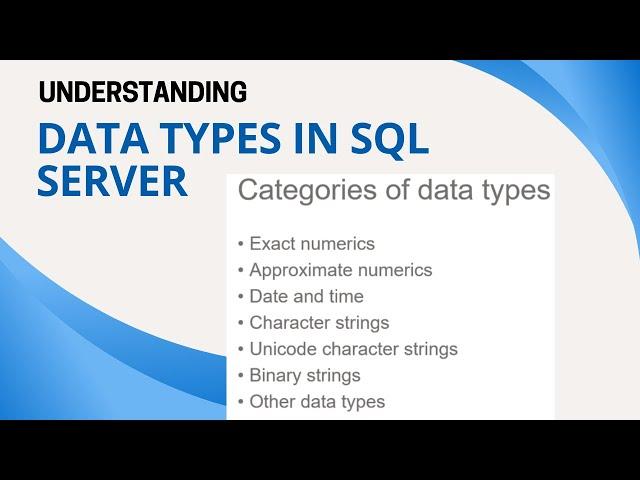 09 Data types in SQL Server