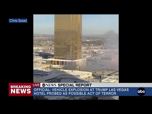 Police investigating Cybertruck explosion at Trump hotel in Las Vegas as possible act of terror