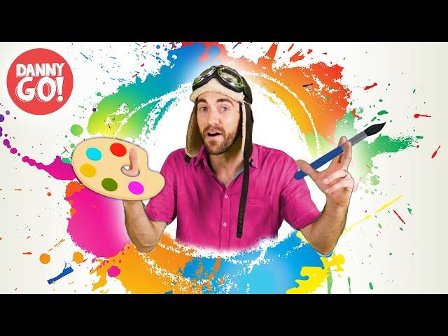 Kid's Painting Ideas w/ Danny Go! /// Colors, Shapes, Animals + Counting