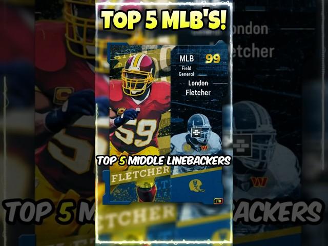 *new* TOP 5 Middle Linebackers in Madden 25 Ultimate Team! Must HAVE! #Madden25 #mut25