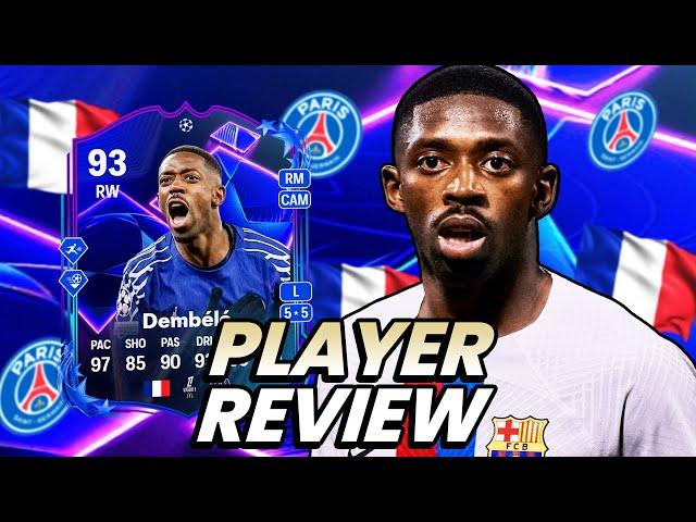 5⭐5⭐ 93 UCL DREAMCHASERS DEMBELE SBC PLAYER REVIEW! FC 25 ULTIMATE TEAM