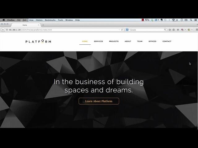 Platform Theme Overview - Beautiful Adobe Muse Template by MuseThemes.com