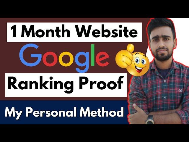 1 Month Website  Google Ranking proof - How to Rank a New website on Google - My personal Method