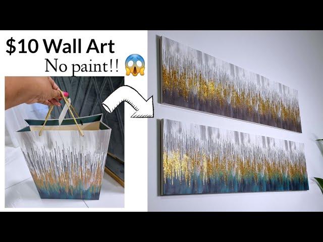 DO NOT THROW AWAY YOUR GIFT BAG || DIY WALL ART USING BAGS