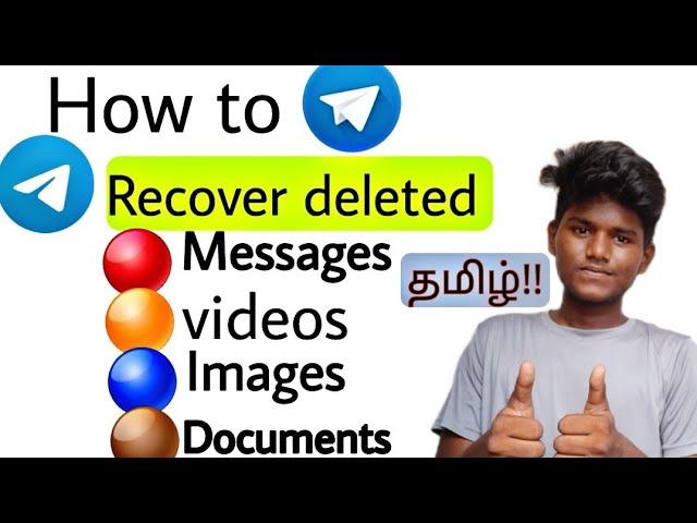 How to Recover telegram deleted messages ,Videos ,images,documents In Tamil Balamurugan tech