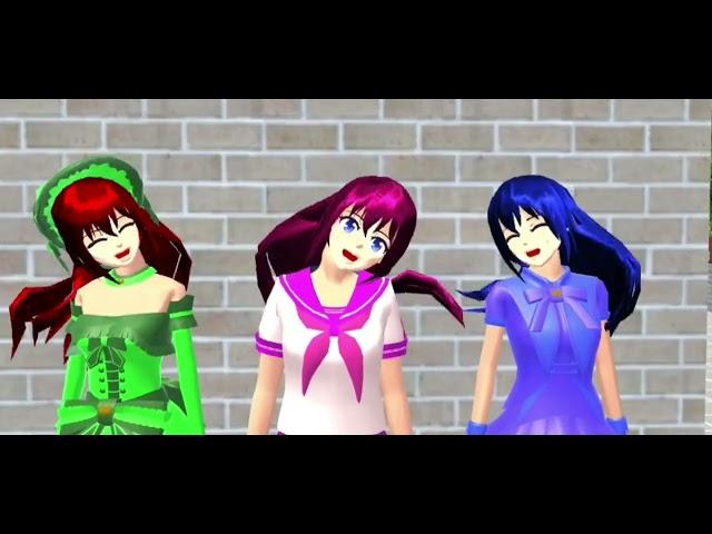 Luvi, Poppet,and Galaxiana ejud_gushe dance Versions sakura school simulator