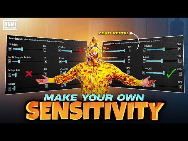 How to make your own Sensitivity | Best Zero Recoil Sensitivity for BGMI |Sensitivity Settings Code