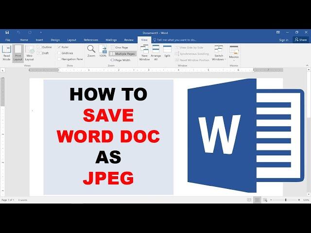 How To Save Word Document Text as JPEG