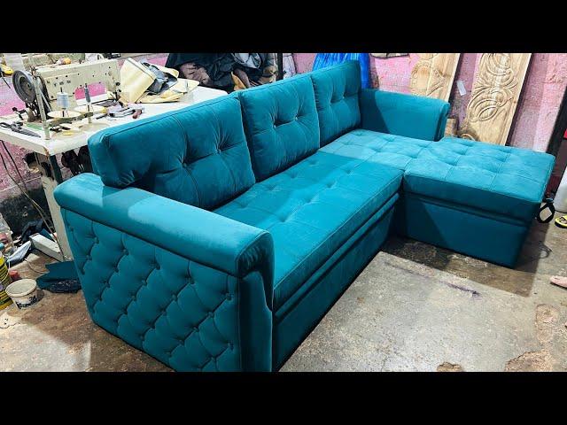 L type sofa cum bed | L shape sofa cum bed with storage | for more details 7044658158