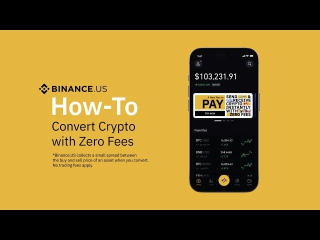 Binance.US | How-To Convert Crypto With Zero Fees