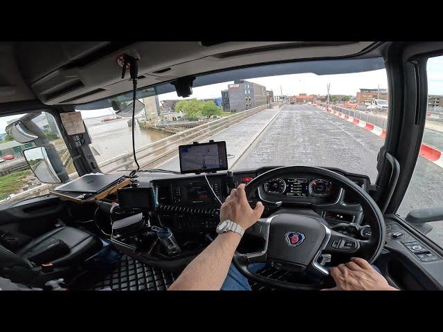 POV DRIVE SCANIA R450 DRIVING KINGSTON UPON HULL  TRUCKDRIVER UK #79ASMR