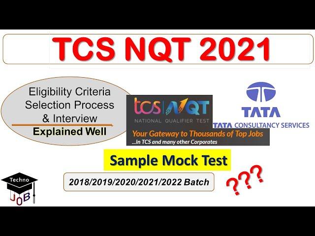 TCS NQT 2021 Registration | Eligibility Criteria | Exam Preparation | Mock Test | 2019 - 2022 Batch