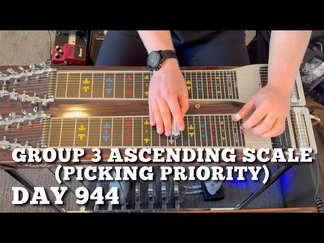 Pedal Steel Everyday - Day 944 - Group 3 Ascending Scale (Picking Priority)