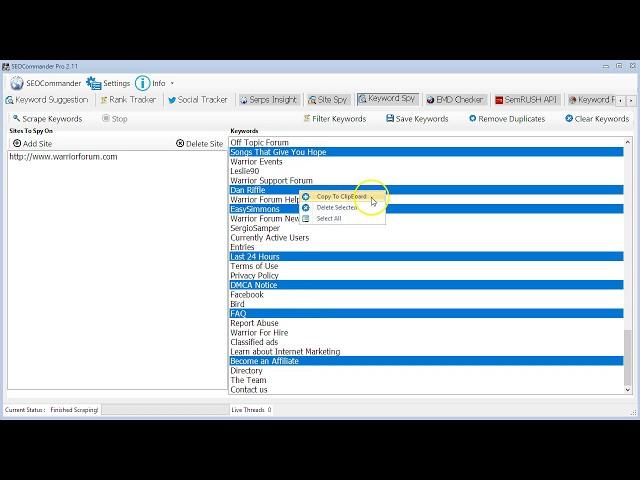SEO Commander - Keyword Spy - Spy On Competitors Keywords