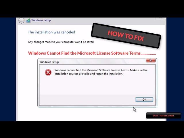 How to Fix Windows Can't Find Microsoft License Software Terms While Installing on VMware