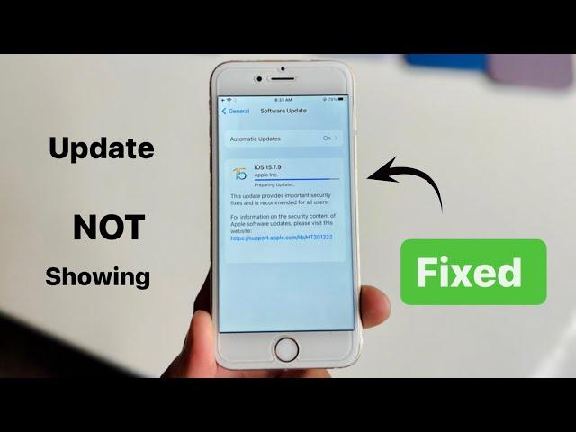 iOS 15.7.9 New Update Not Showing - Fixed || New Update for iPhone 7,6s