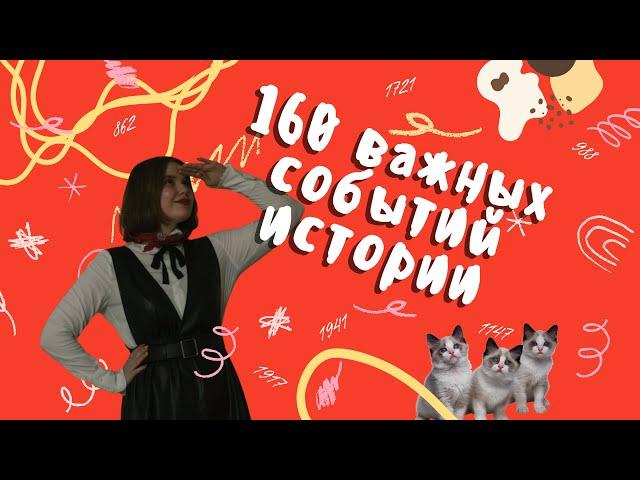 основные события истории для егэ // 160 базовых дат