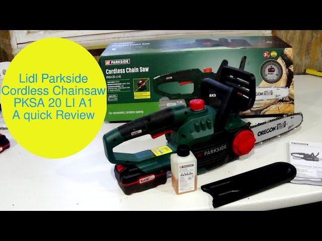 Lidl Parkside Cordless Chainsaw PKSA 20-LI A1 Review