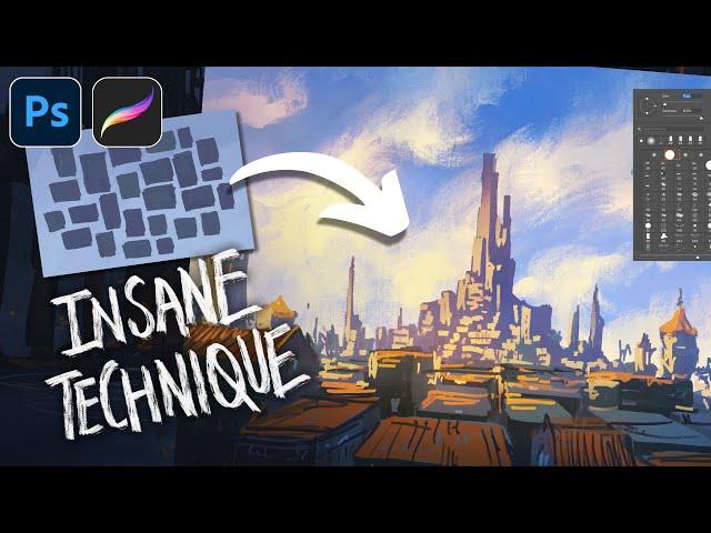 LEARN to Paint Complex Scenes in MINUTES - Photoshop Painting Techniques