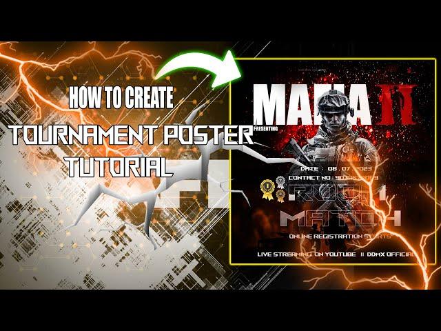 How to create bgmi tournament poster design for beginner/ tutorial #tutorial #photoshop  #poster