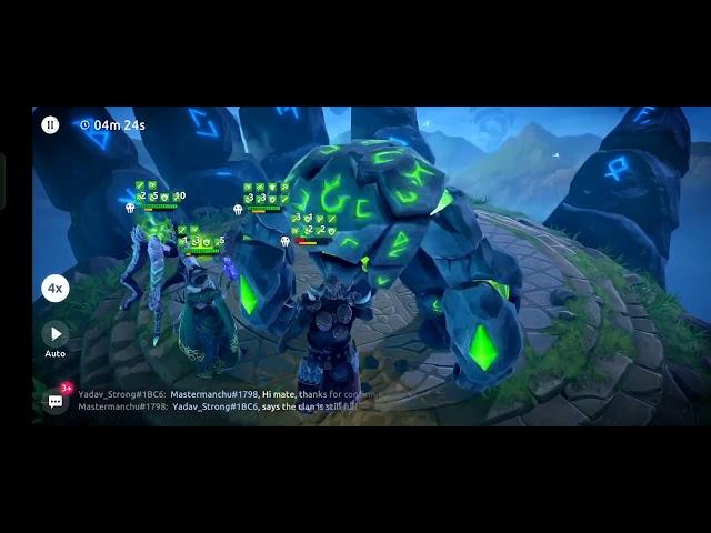 Age of Magic: Golem or Rockman(Final) boss node- Regular raid V - D5 -with Orks Bella Irazzt in 1 go