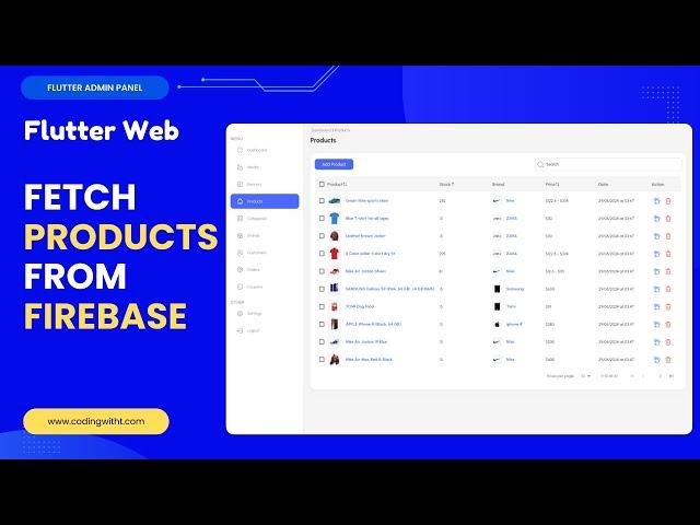 E-Commerce Admin Panel with Flutter | Product Management, Sorting, and Deleting