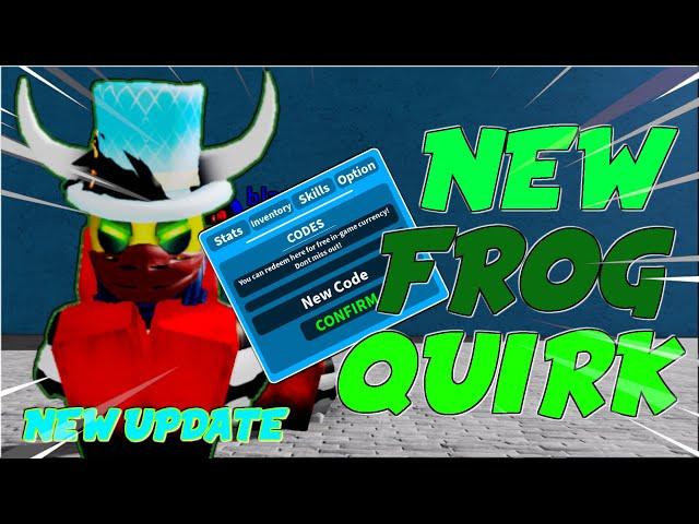 [New Code] New Frog Quirk Showcase| Boku No Roblox Remastered New Domination Update