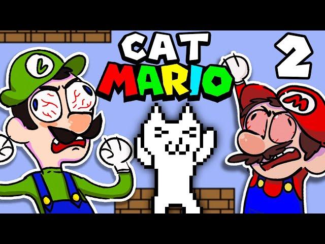 Mario Plays CAT MARIOOO!!! Part 2 Ft. Luigi