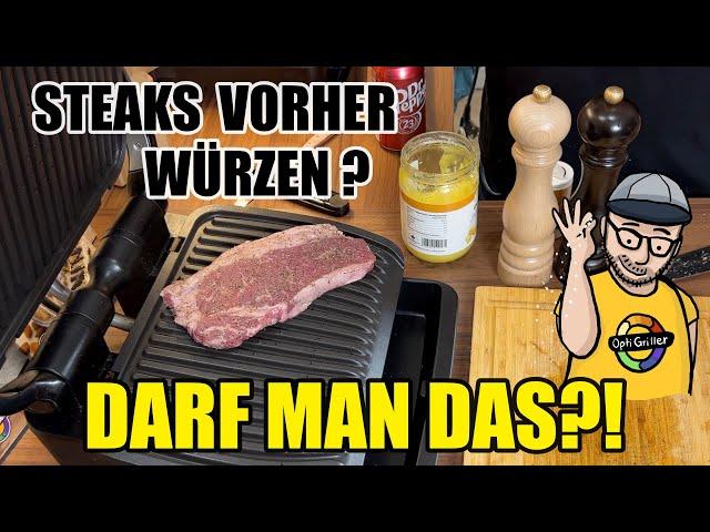 STEAKS VORHER WÜRZEN? Darf man das? - Mein Test: mit dem Tefal OptiGrill zum perfekten Steak