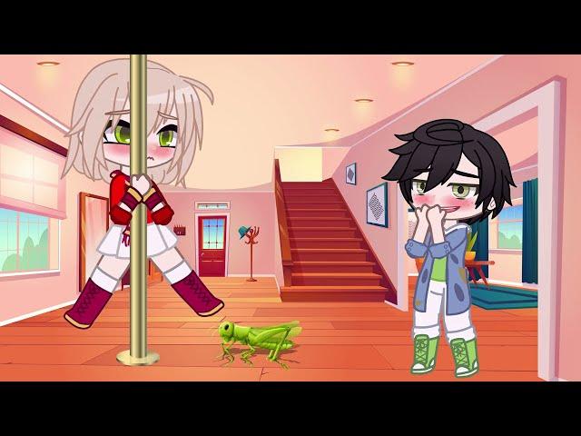 She was scared of the small grasshopper | gacha club | gacha life | gacha? Read description