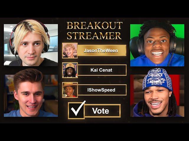 Streamers Voting JasonTheWeen For Streamer Awards!