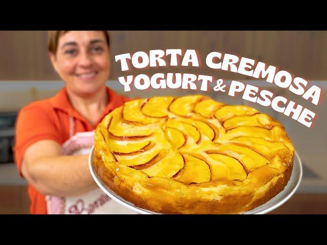 CREAMY YOGURT AND PEACH CAKE - Gluten Free and Yeast Free Recipe - Homemade by Benedetta