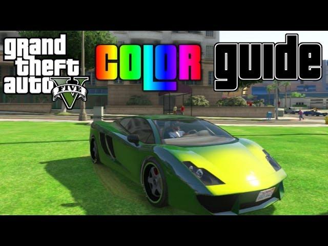 GTA V - Ultimate Color Guide #1 | Best Colors for Car Customizations