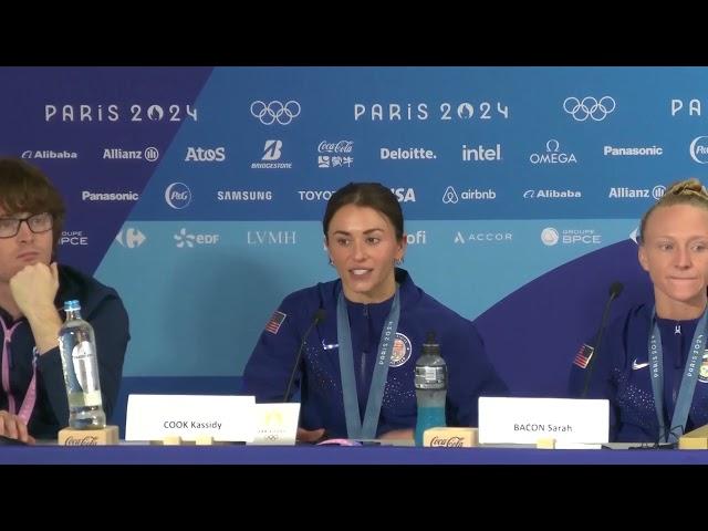 USA's Sarah Bacon/Kassidy Cook on China's diving team: the goal is to beat them one day｜Paris 2024