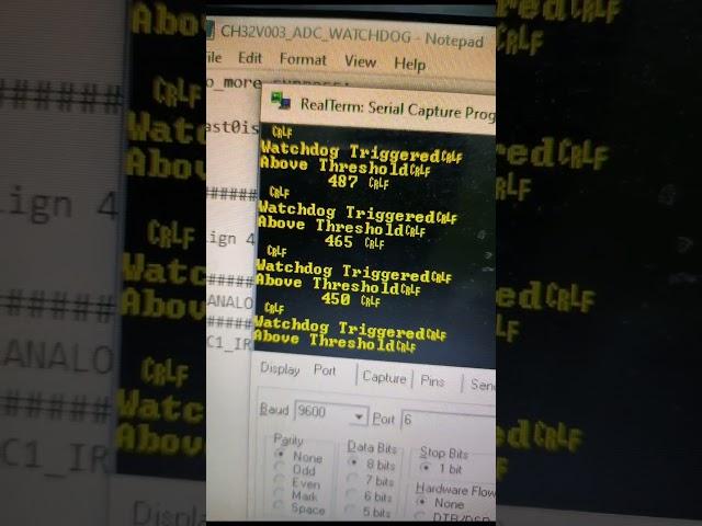 CH32V003 ADC Analog watchdog example in RISCV assembly languages