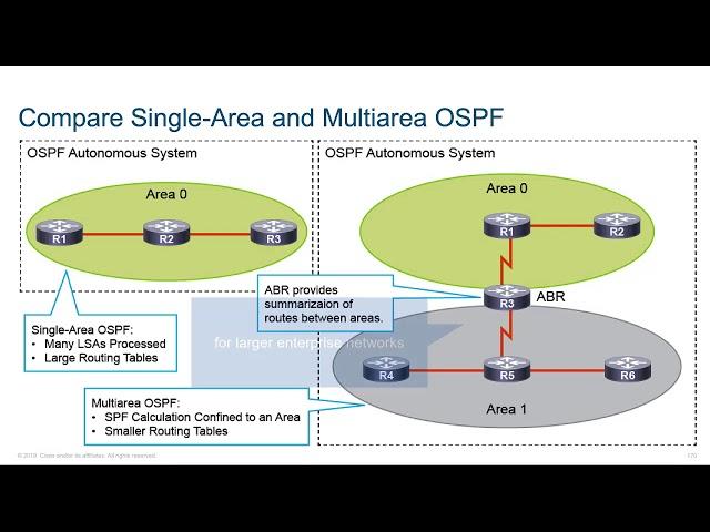 7 Compare Single Area and Multiarea OSPF