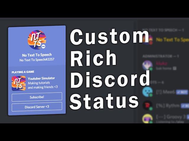 How to have a Custom Rich Discord Presence